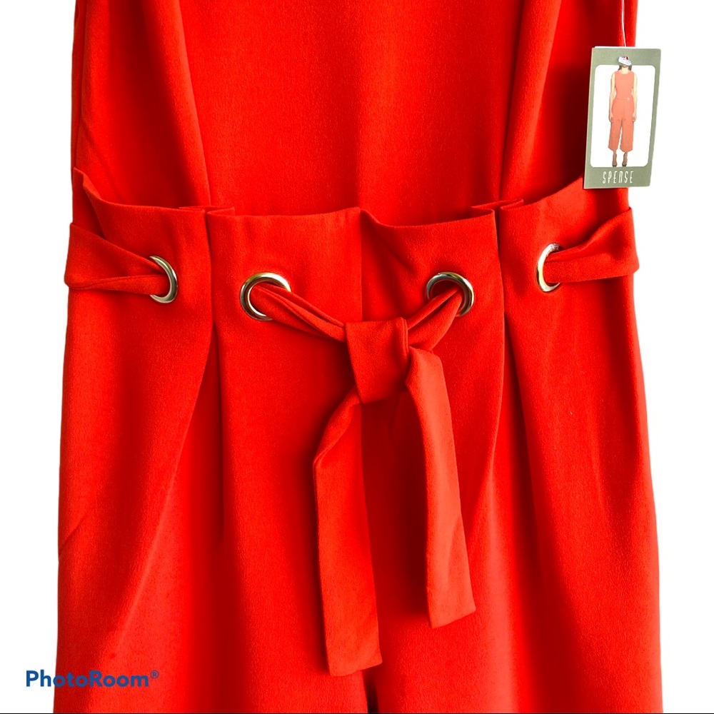 Spence Woman's cropped orange jumpsuit sz small - Picture 4 of 7